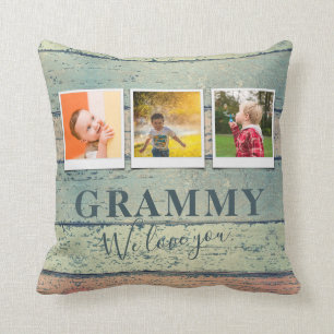 Coussin Grammy Grammy Grandchildren 3 Photo Collage