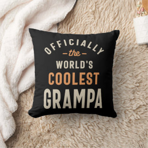 Coussin Grampa le plus froid : Certifié Awesome