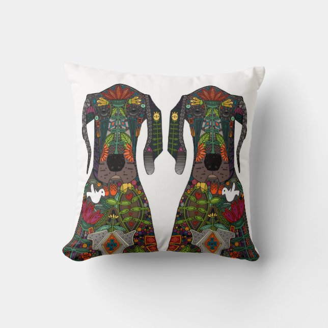 Coussin Grand amour Dane blanc (Recto)