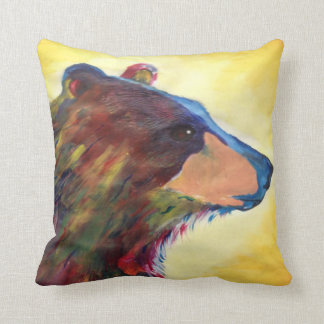 Coussin Grand art abstrait coloré d'ours