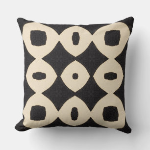 Coussin Grand boho motif géométrique gras