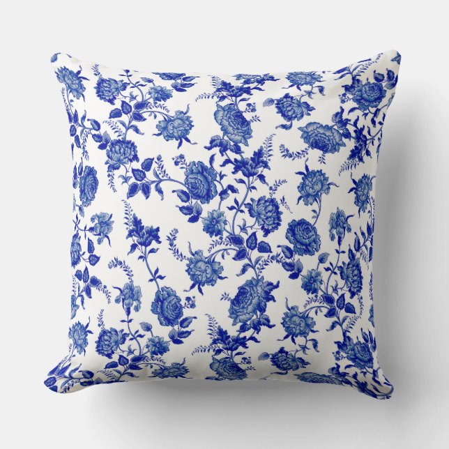 Coussin Grand carreau Alstan Delft de coton (Recto)