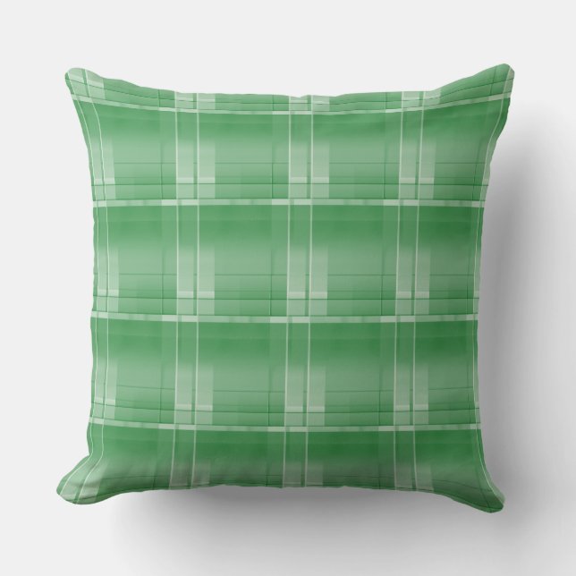 Coussin Grand carreau vert 20" de plaid x 20" (Recto)