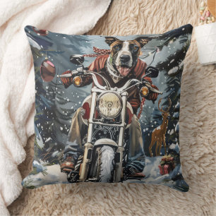 Coussin Grand chien Danse équitation moto Noël