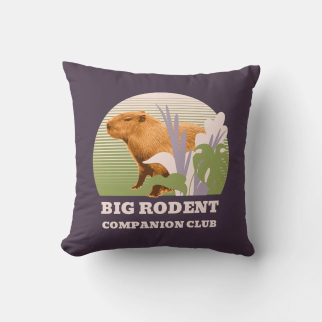 Coussin Grand Club de Compagnons Rongeurs Capybara (Recto)