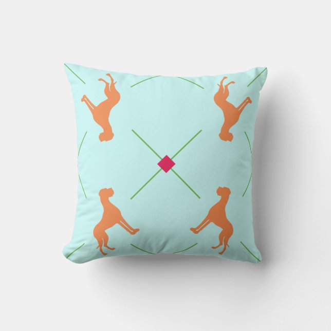 Coussin Grand Danois à carreaux (Recto)