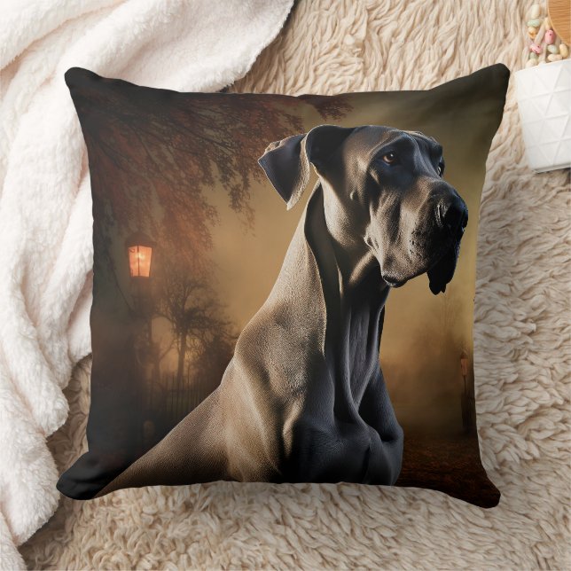 Coussin Grand Danois Halloween Épouvantable (Couverture)