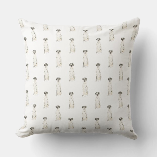 Coussin Grand Danois (Harlequin noir et blanc) (Recto)