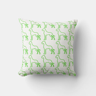 Coussin Grand Danois vert