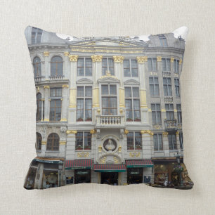 Coussin grand de photo de Bruxelles d'endroit