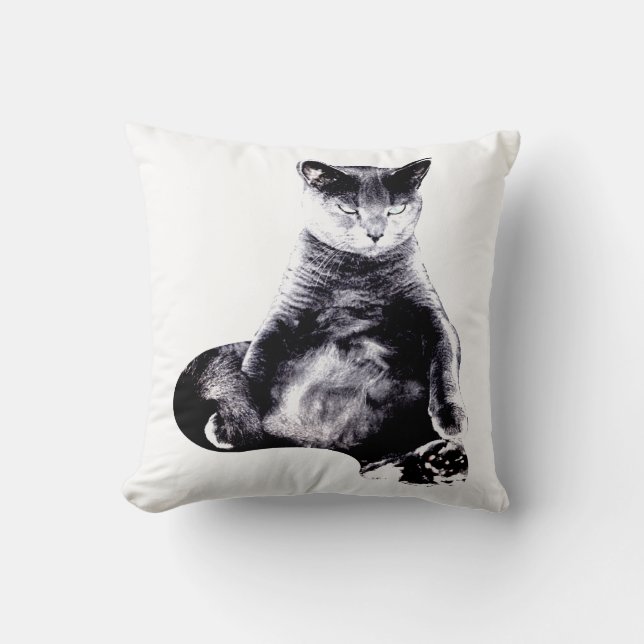 Coussin Grand gros jet de chat (Recto)