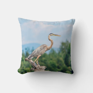 Coussin Grand héron bleu