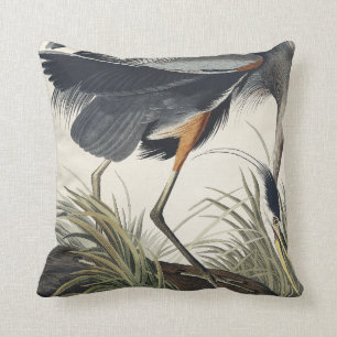 Coussin Grand Héron bleu des oiseaux d'Amérique