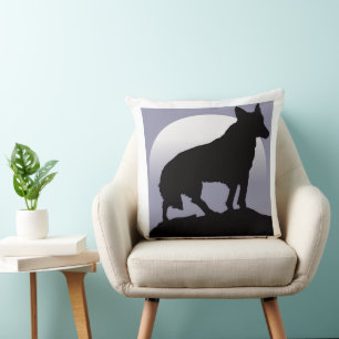 Coussin grand loup