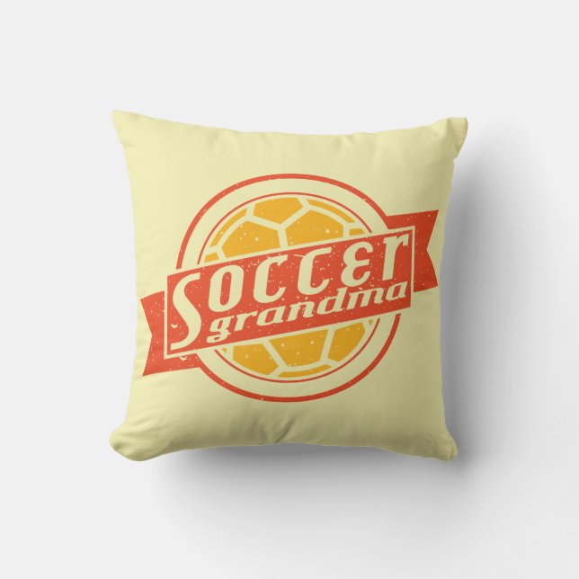 Coussin Grand-Mère De Football Nom Et Numéro Personnalisés (Recto)