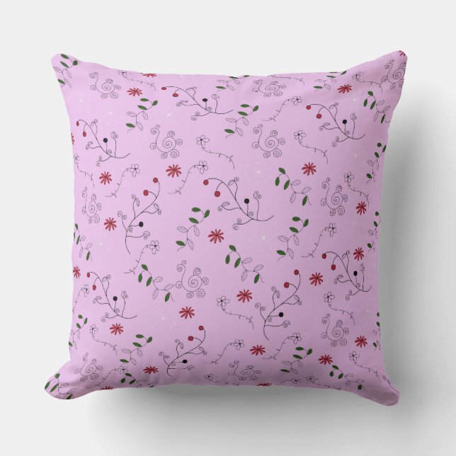 Coussin Grand-mère Motif du jardin de fleurs (Recto)