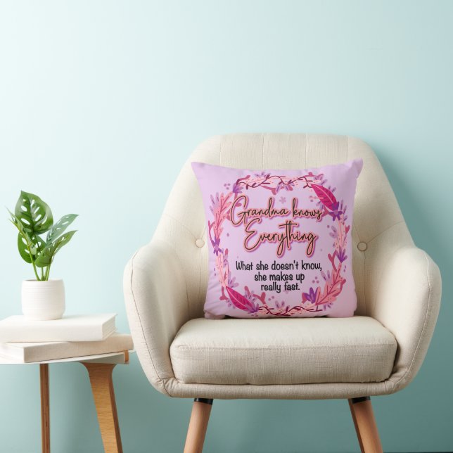 Coussin Grand-mère sait tout (Chaise)
