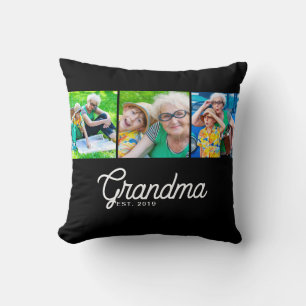 Coussin Grand-mère Script Black 3 Photo