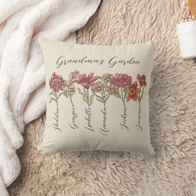 Coussin Grand-mère's Flower Garden 6 petits Nom Floral (Couverture)