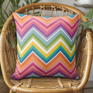 Coussin Grand Motif coloré Chevron