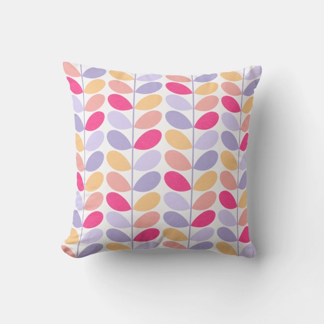 Coussin Grand Motif Feuille rétro (Recto)