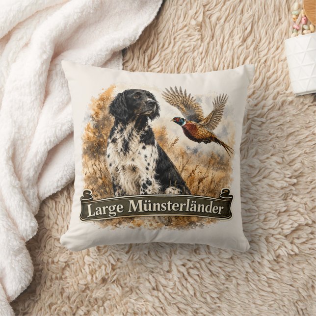 Coussin Grand Münsterländer avec Faisan (Couverture)