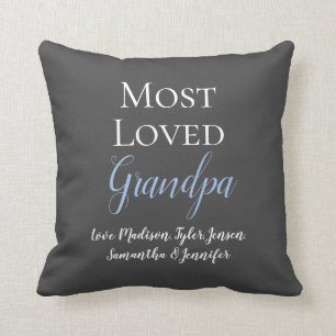 Coussin Grand-père le plus adoré de Grandpa à l'ardoise él