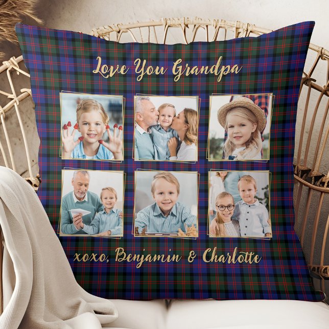 Coussin Grand-père Noël Plaid Personnalisé 6 Photo (Créateur téléchargé)