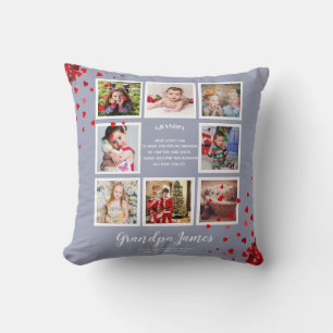 Coussin Grand-père POEM Photo Collage Cadeaux de Grand-Enf
