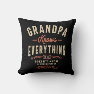 Coussin Grand-Père Sait Tout Ce Qui Est Drôle