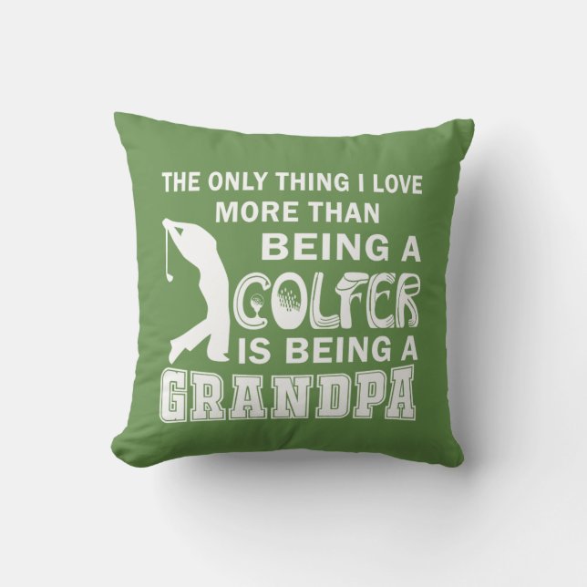 Coussin Grand-père sur le golf (Recto)