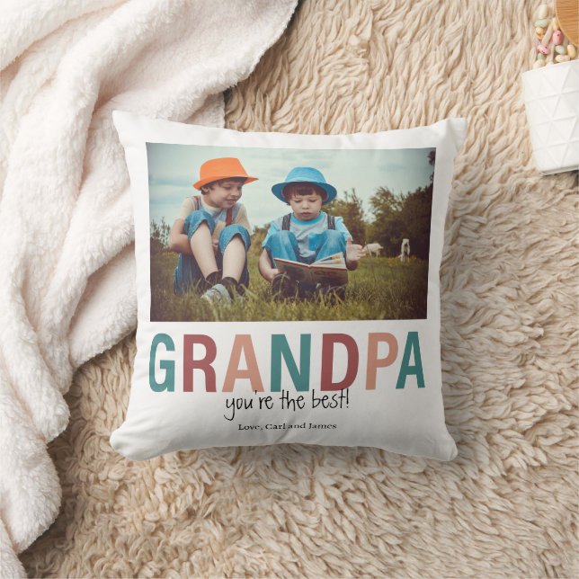 Coussin Grand-père Vous êtes la meilleure photo personnali (Couverture)
