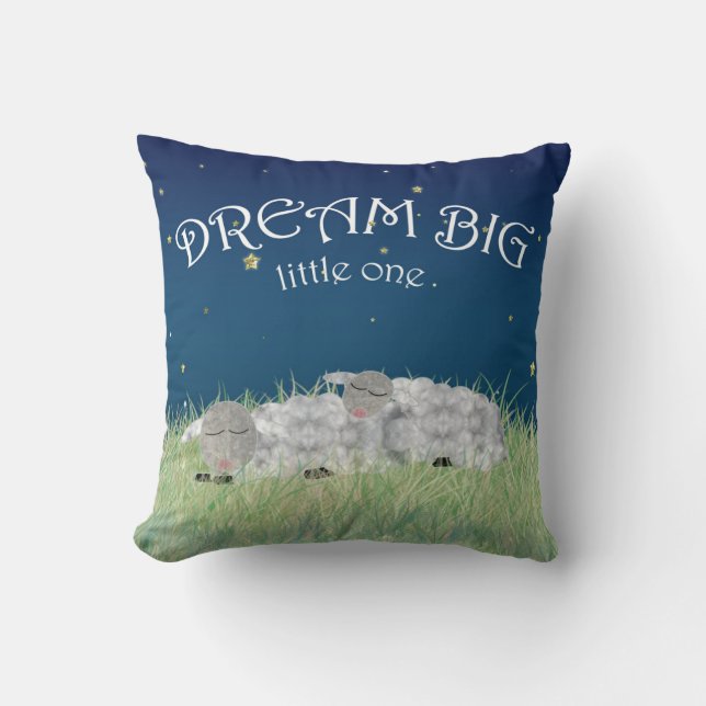 Coussin Grand petit un art mignon rêveur de crèche (Recto)