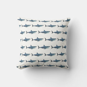 Coussin Grand requin blanc