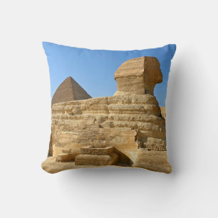 Coussin Grand Sphinx de Gizeh avec la pyramide de Khafre -