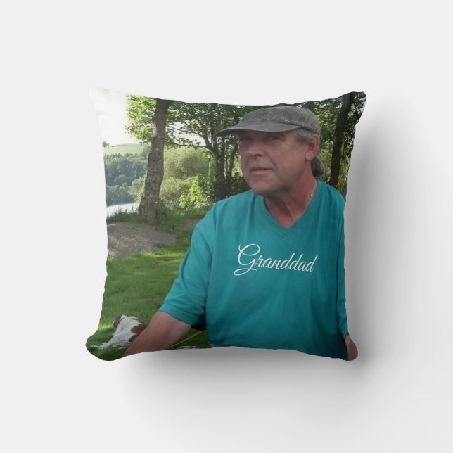 Coussin Granddad Editable image et texte (Recto)