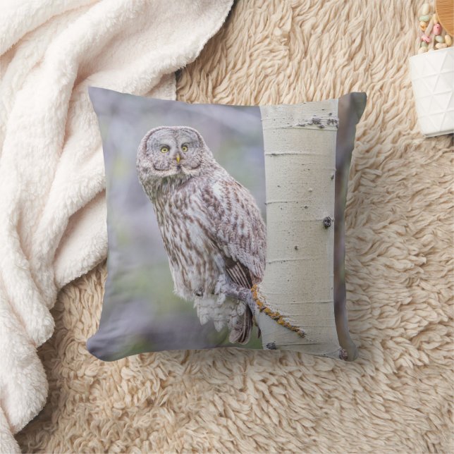 Coussin Grande branche de tremble gris (Couverture)