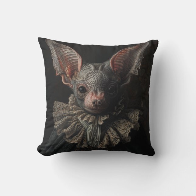 Coussin Grande chauve-souris en vêtements baroques (Recto)