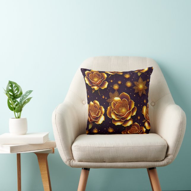 Coussin Grande Collection Gold Rose moderne de luxe (Chaise)