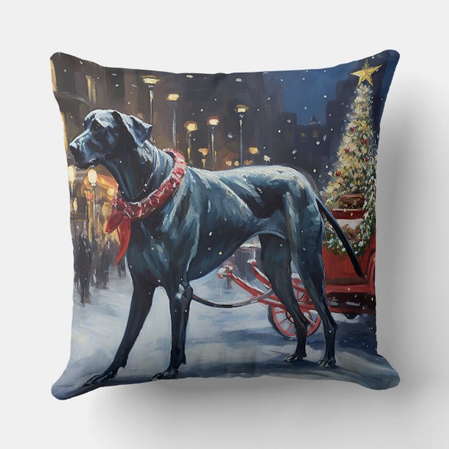 Coussin Grande Danse période de fêtes de Noël (Verso)