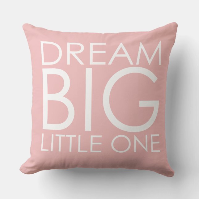 Coussin Grande petite une crèche de filles de rêve rose de (Recto)