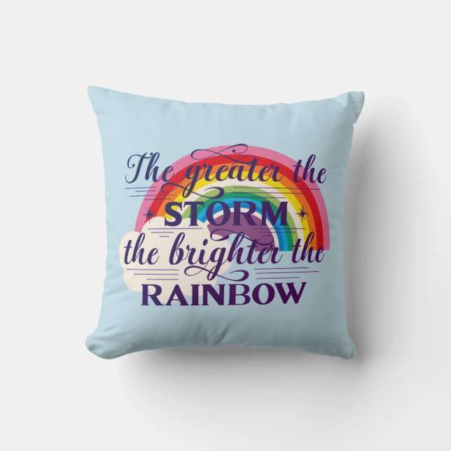 Coussin Grande Tempête Plus Grande L'Arc En Ciel (Recto)