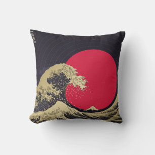 Coussin "Grande vague de kanagawa". Hokusai, vague japonai