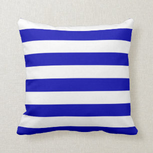 Coussin Grandes Bleues Royales et Blancs