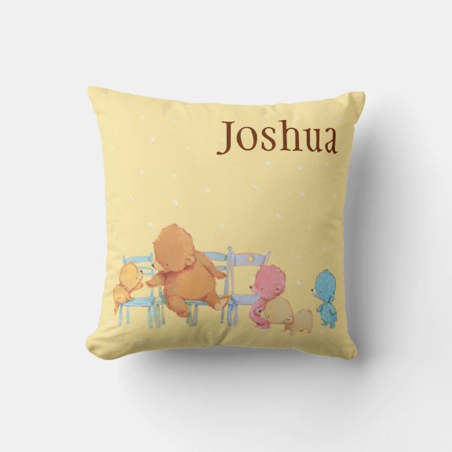 Coussin Grandes chaises de la part quatre d'ours Brown et (Recto)