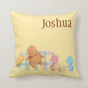 Coussin Grandes chaises de la part quatre d'ours Brown et