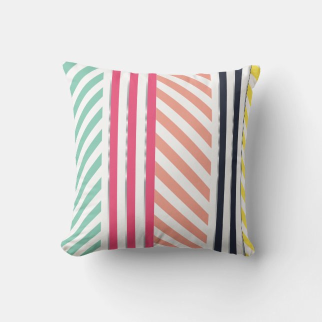 Coussin Grandes filles colorées modernes (Recto)