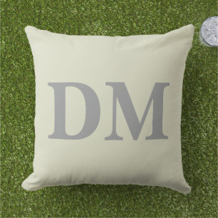 Coussin Grandes initiales style de lettre moderne Minimal