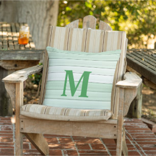 Coussin Grandes pintes vertes minimalistes lignes modernes