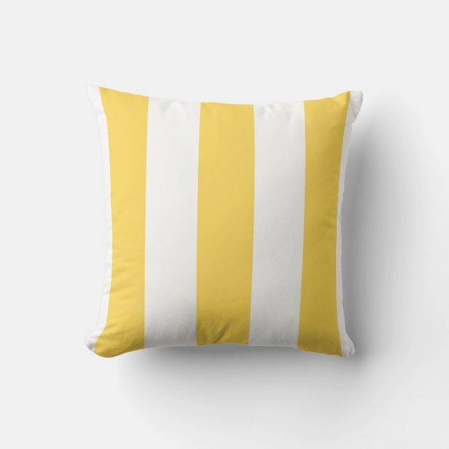 Coussin Grandes Tons Jaunes Et Blanches De La Moutarde (Recto)